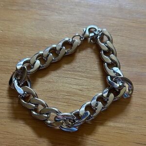 Silver and Gold Chain Bracelet